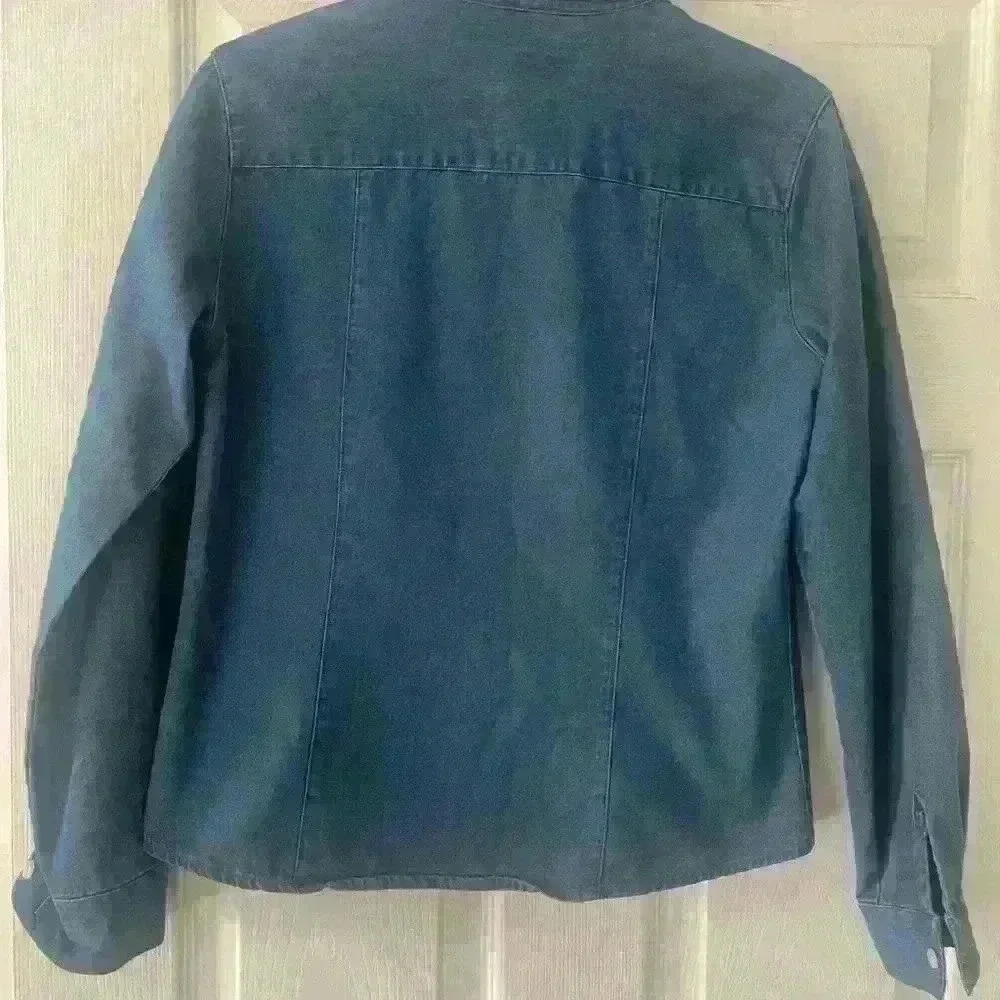 TALBOTS Denim Long Sleeve Blouse - Size Petite Small -  B57 - Picture 4 of 4